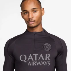 Nike Paris Saint-Germain x Jordan Strike Trainingspak 1/4-Zip 2025-2026 Zwart Grijs