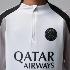 Nike Paris Saint-Germain x Jordan Strike Trainingstrui 1/4-Zip 2025-2026 Kids Wit Grijs Zwart