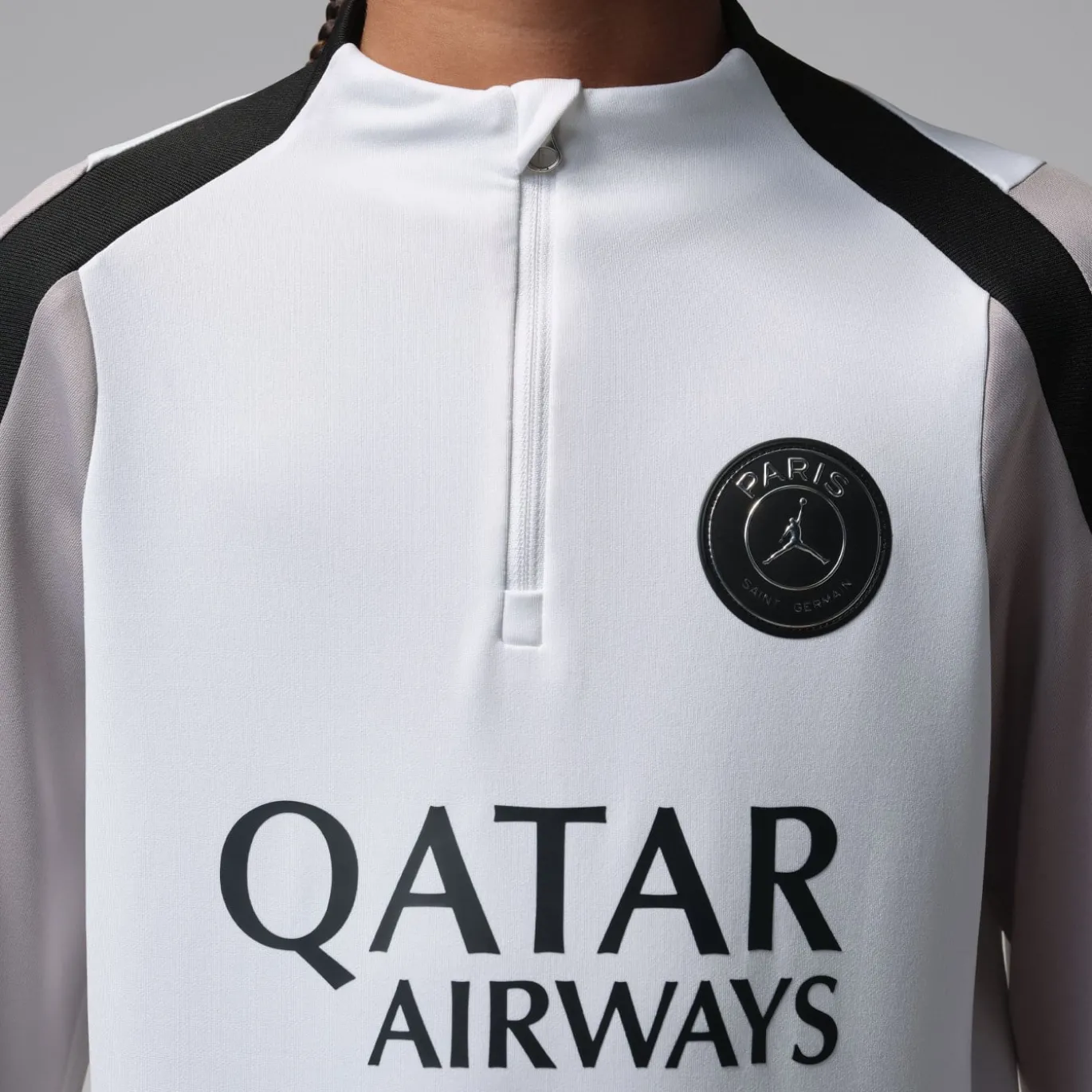 Nike Paris Saint-Germain x Jordan Strike Trainingstrui 1/4-Zip 2025-2026 Kids Wit Grijs Zwart