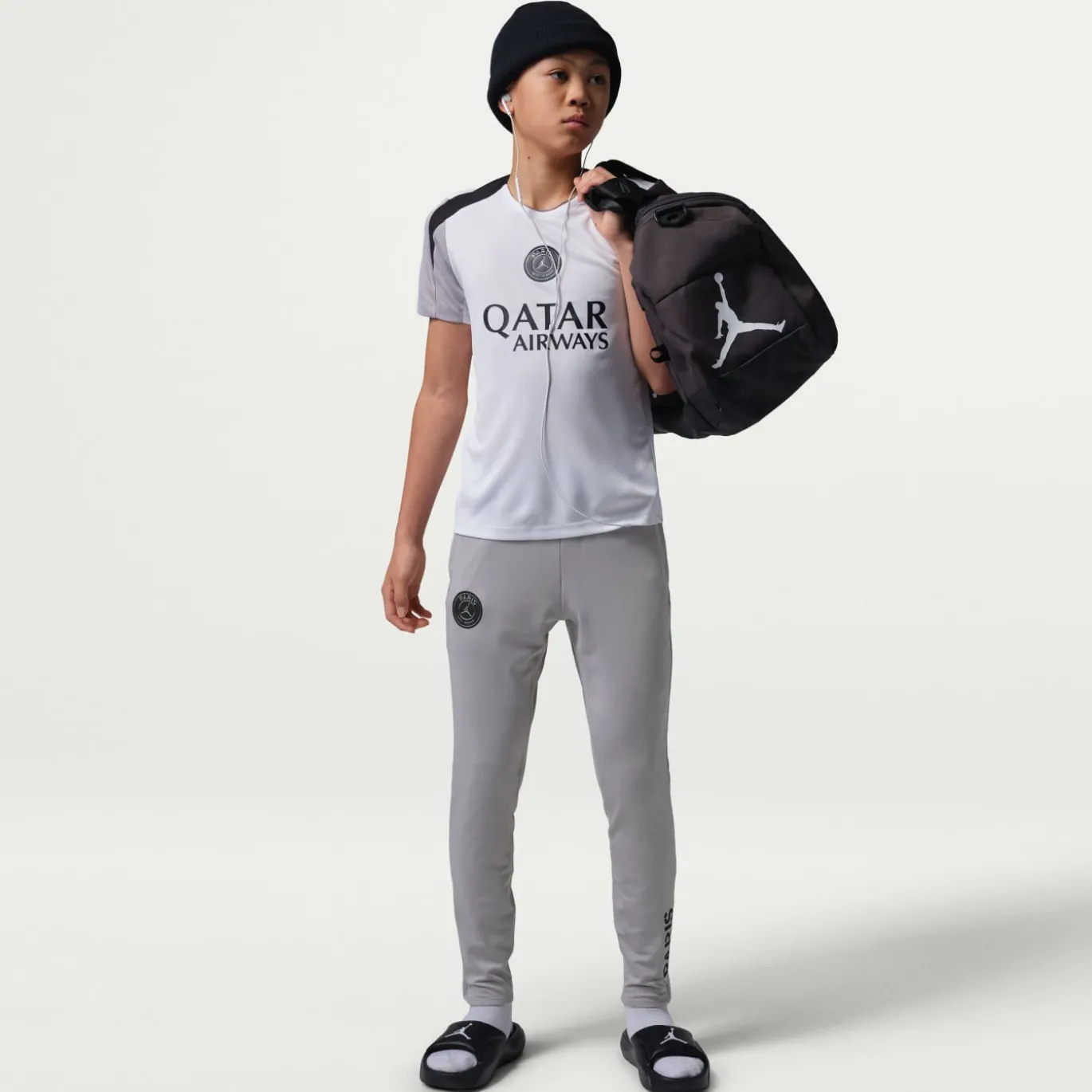 Nike Paris Saint-Germain x Jordan Strike Trainingsbroek 2025-2026 Kids Grijs Zwart