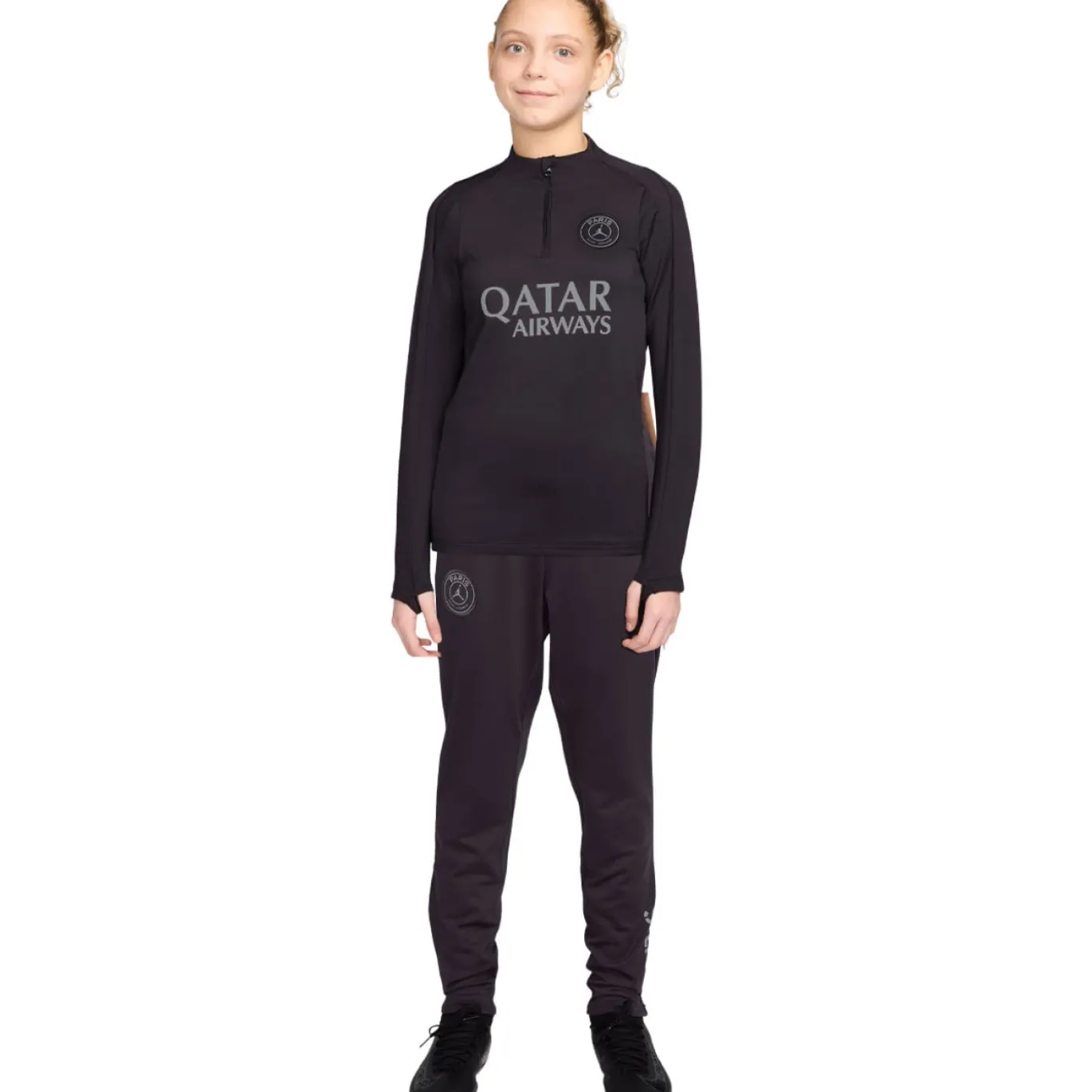 Nike Paris Saint-Germain x Jordan Strike Trainingspak 1/4-Zip 2025-2026 Kids Zwart Grijs