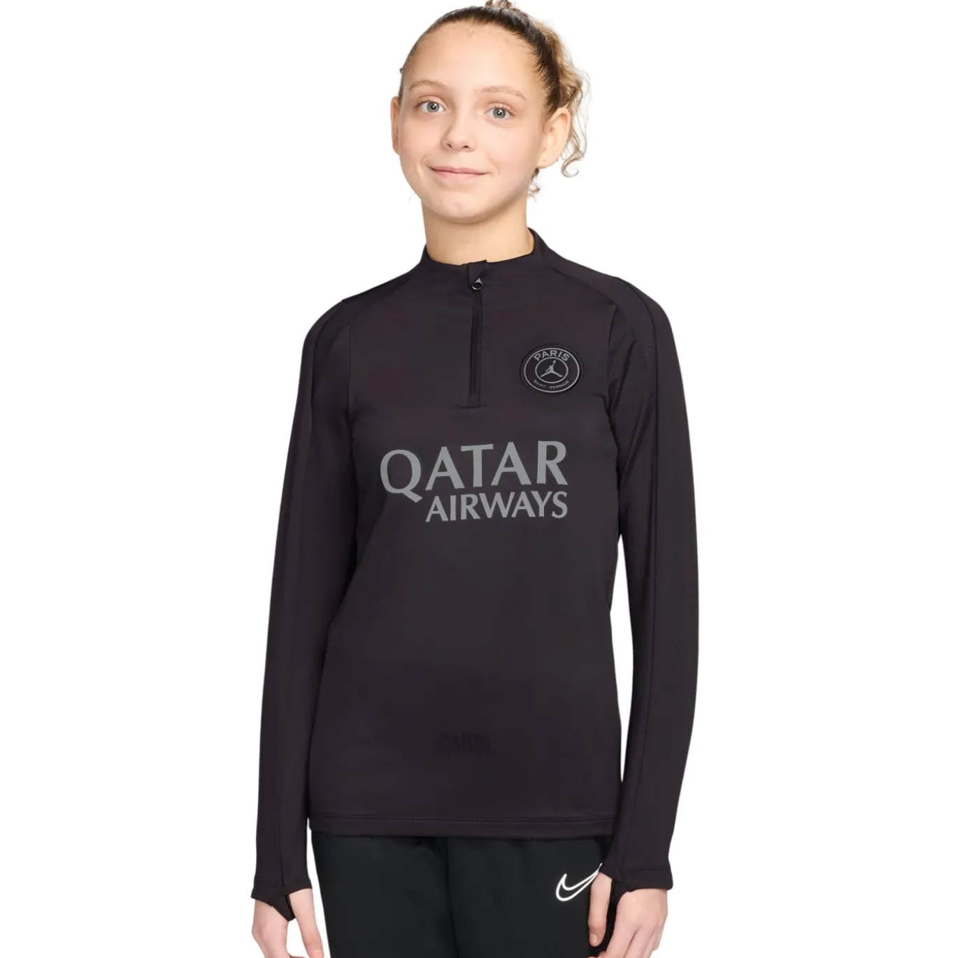 Nike Paris Saint-Germain x Jordan Strike Trainingspak 1/4-Zip 2025-2026 Kids Zwart Grijs