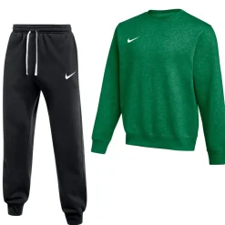 Nike Park 26 Fleece Crew Joggingpak Donkergroen Zwart