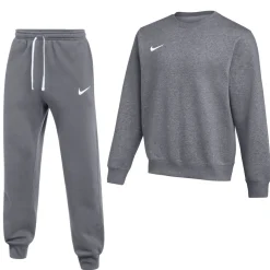 Nike Park 26 Fleece Crew Joggingpak Donkergrijs Wit