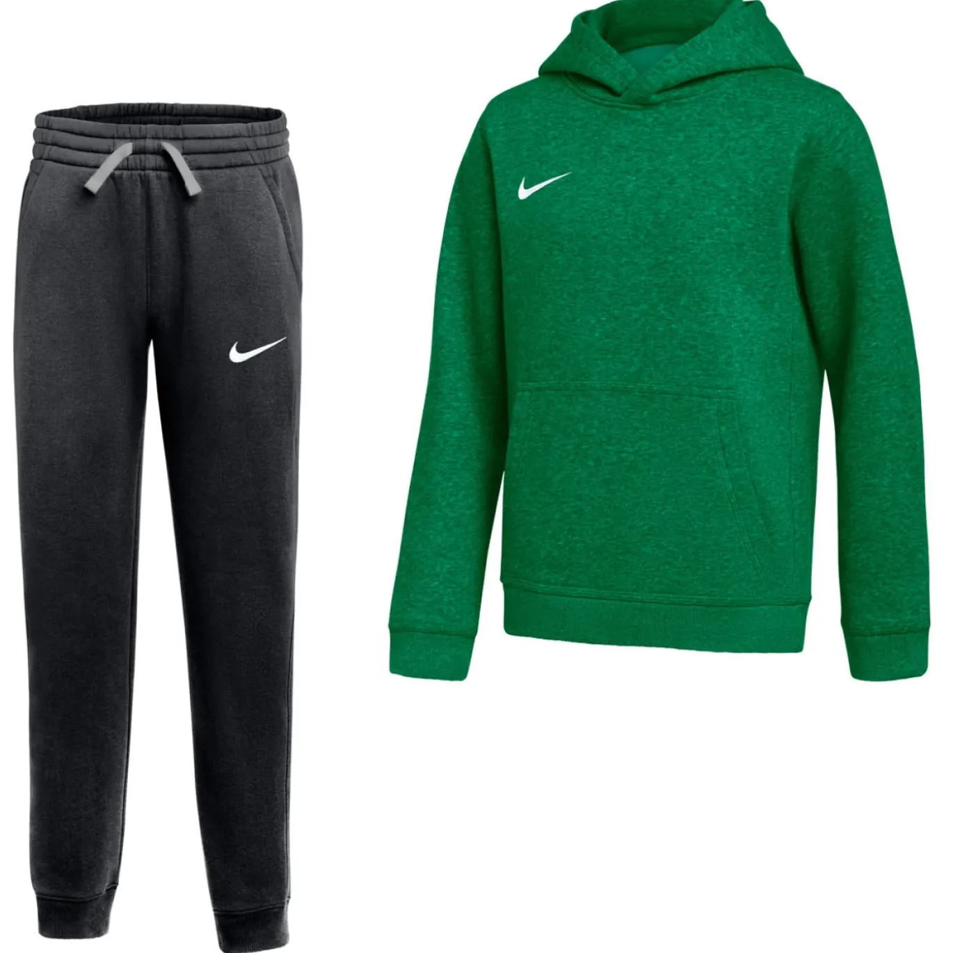 Nike Park 26 Fleece Pullover Hoodie Joggingpak Kids Donkergroen Zwart