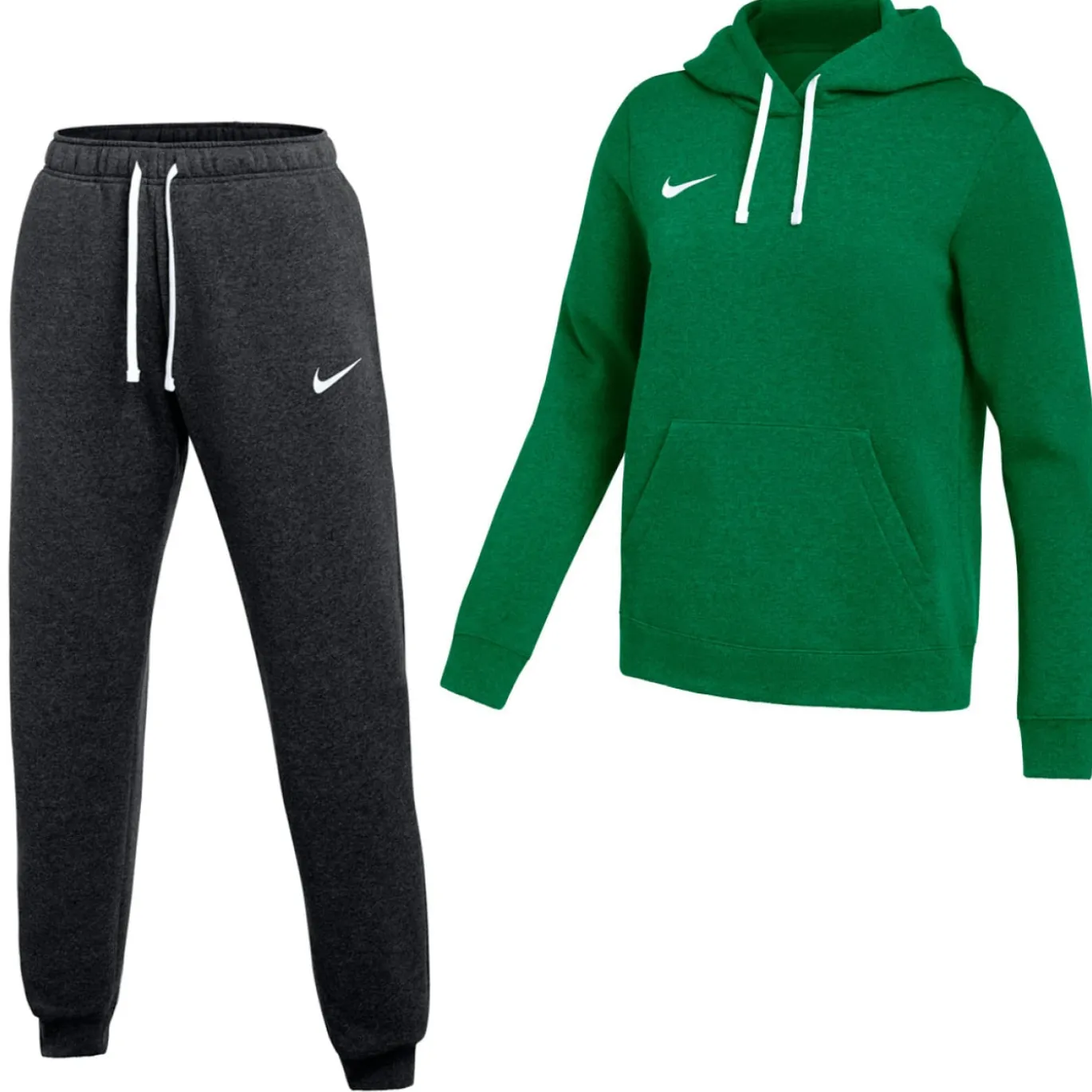 Nike Park 26 Fleece Pullover Hoodie Joggingpak Dames Donkergroen Zwart