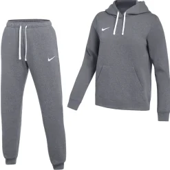 Nike Park 26 Fleece Pullover Hoodie Joggingpak Dames Donkergrijs Wit