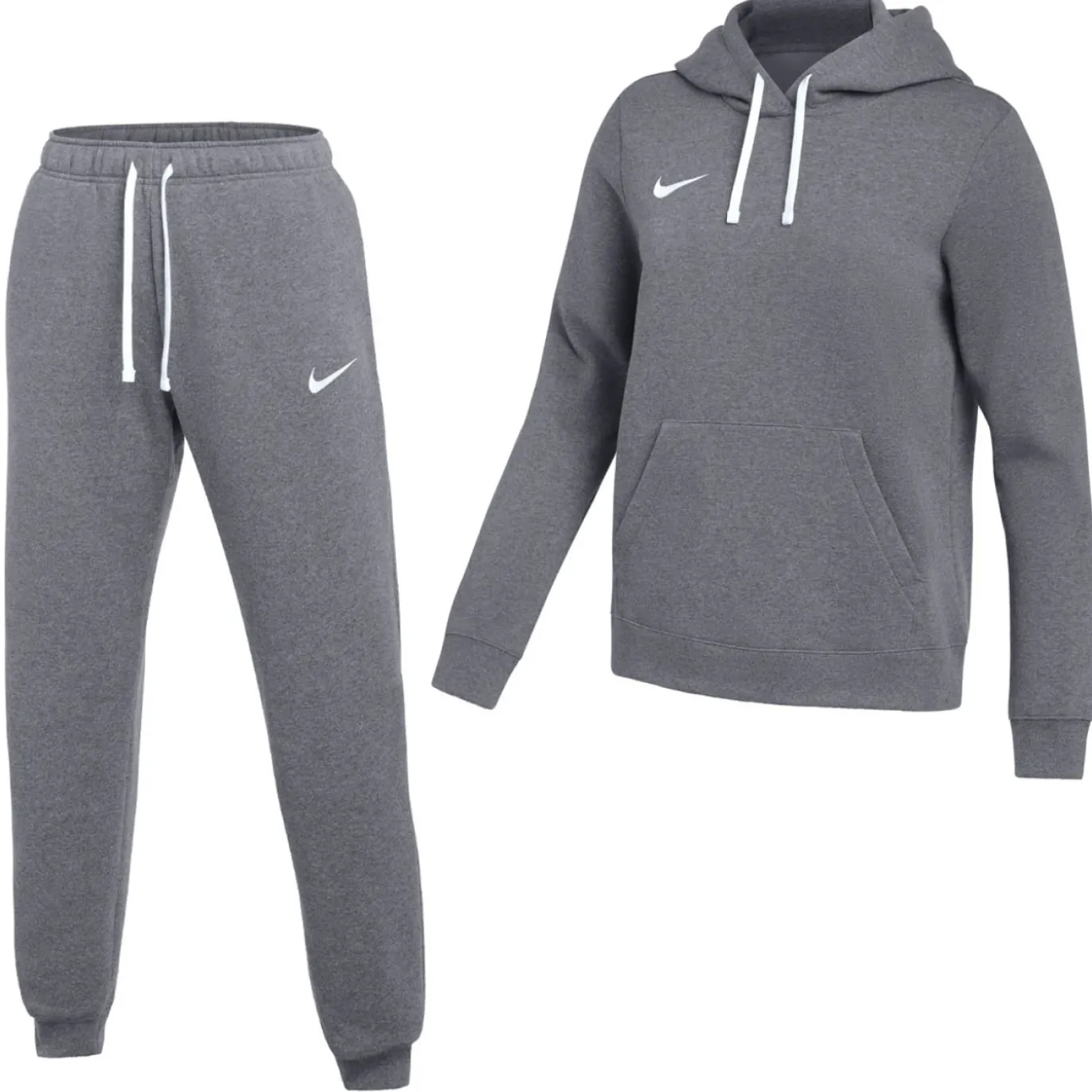 Nike Park 26 Fleece Pullover Hoodie Joggingpak Dames Donkergrijs Wit