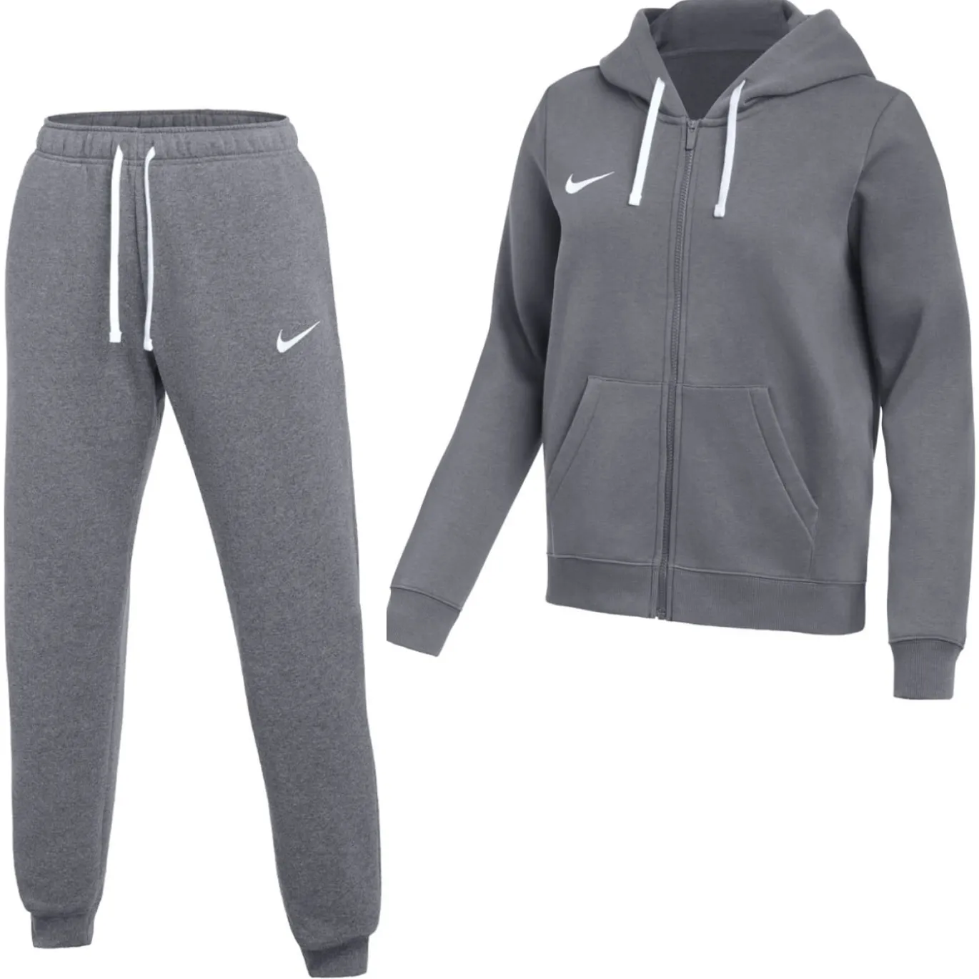 Nike Park 26 Fleece Vest Joggingpak Dames Donkergrijs Wit