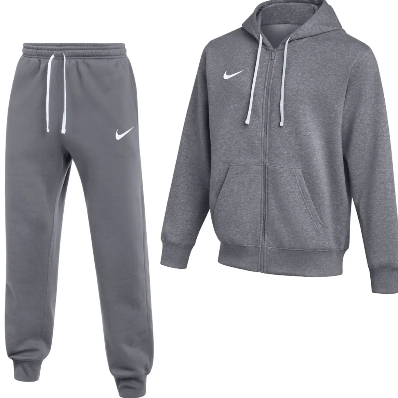 Nike Park 26 Fleece Vest Joggingpak Donkergrijs Wit