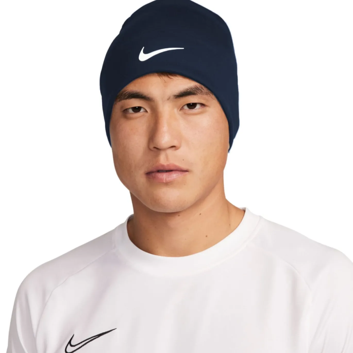 Nike Peak Beanie Donkerblauw Wit