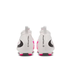 Nike Phantom 6 High Academy Gras / Kunstgras Voetbalschoenen (MG) Kids Wit Felroze Zwart
