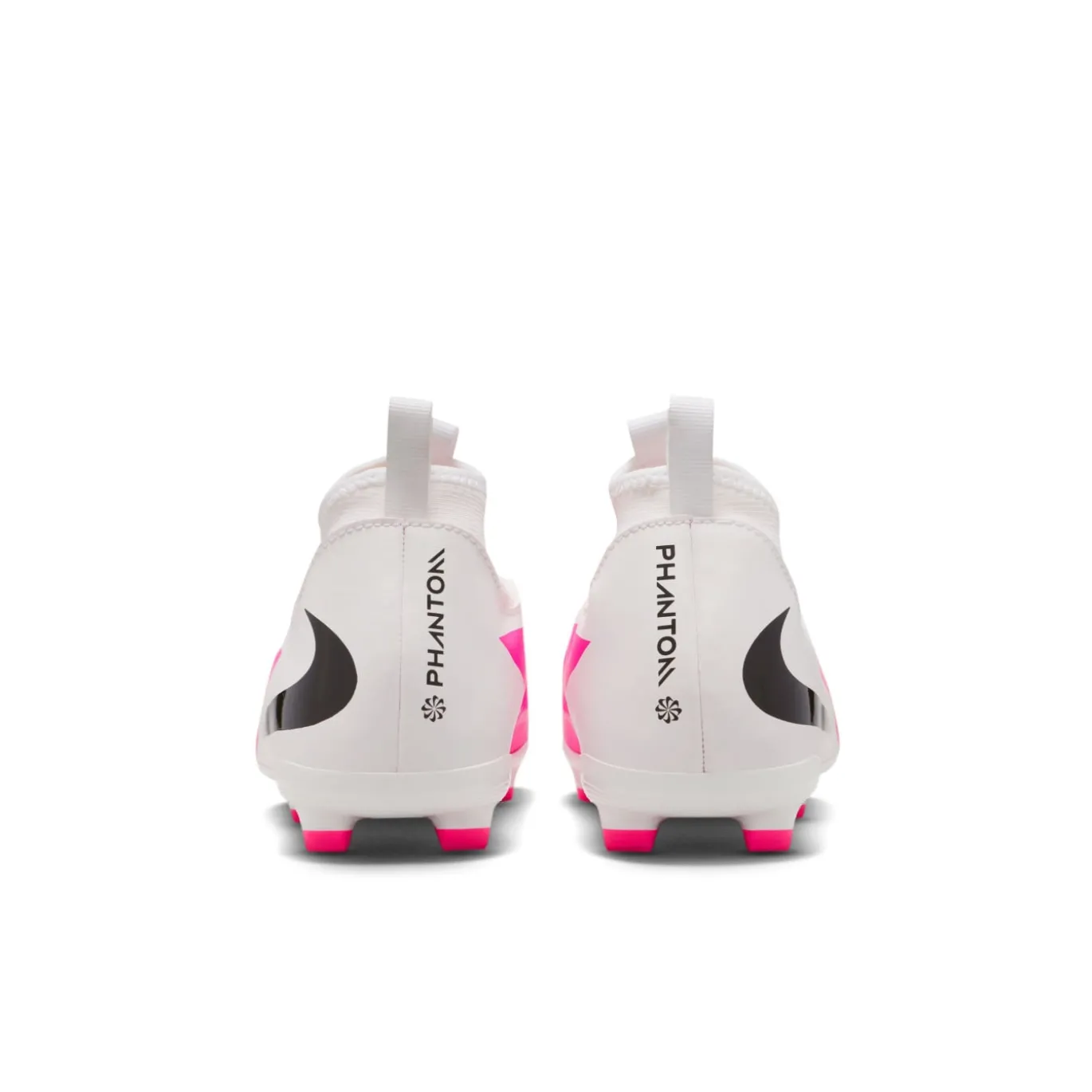 Nike Phantom 6 High Academy Gras / Kunstgras Voetbalschoenen (MG) Kids Wit Felroze Zwart