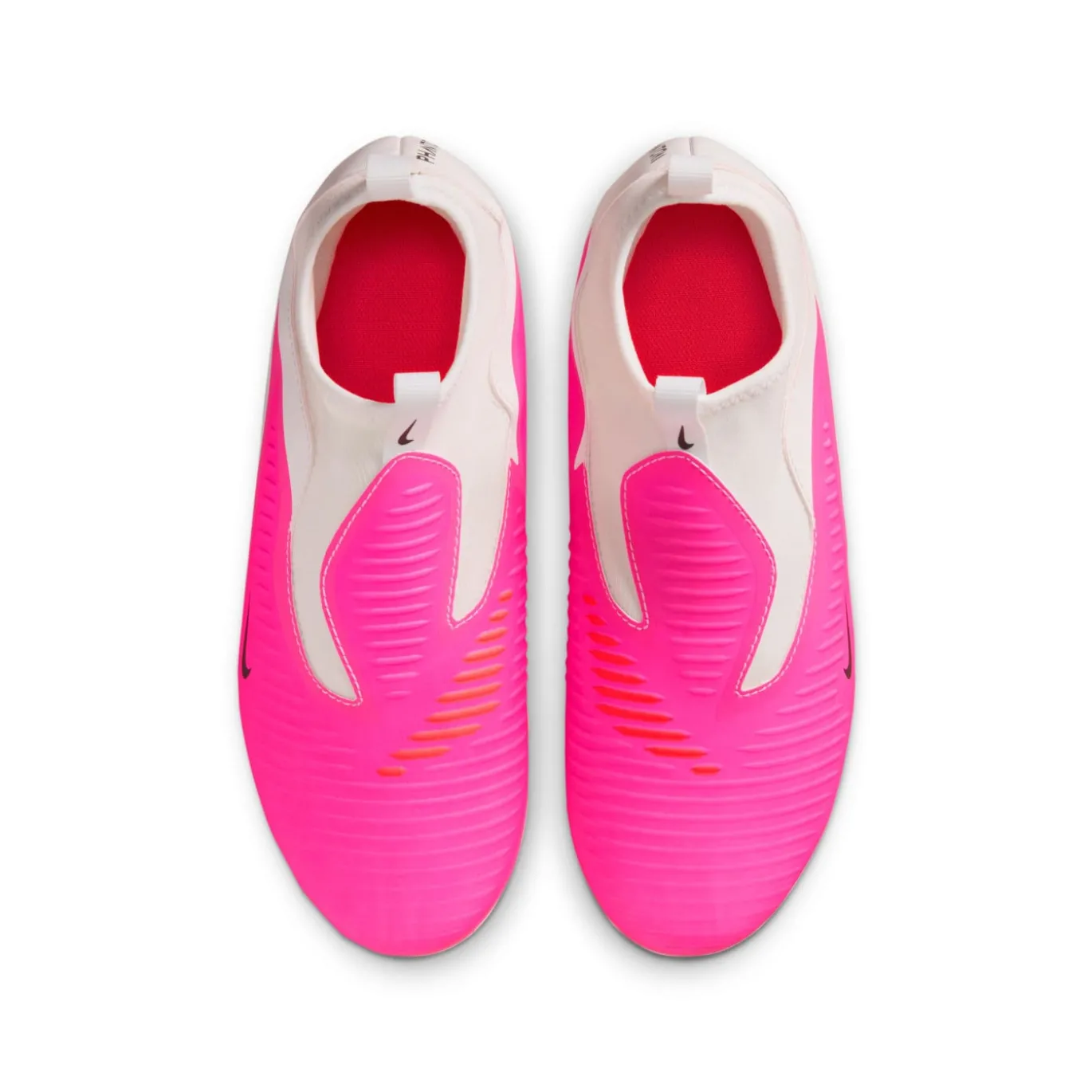 Nike Phantom 6 High Academy Gras / Kunstgras Voetbalschoenen (MG) Kids Wit Felroze Zwart