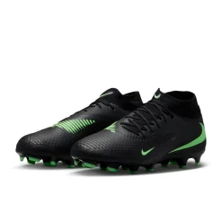 Nike Phantom 6 High Academy Gras / Kunstgras Voetbalschoenen (MG) Zwart Felgroen