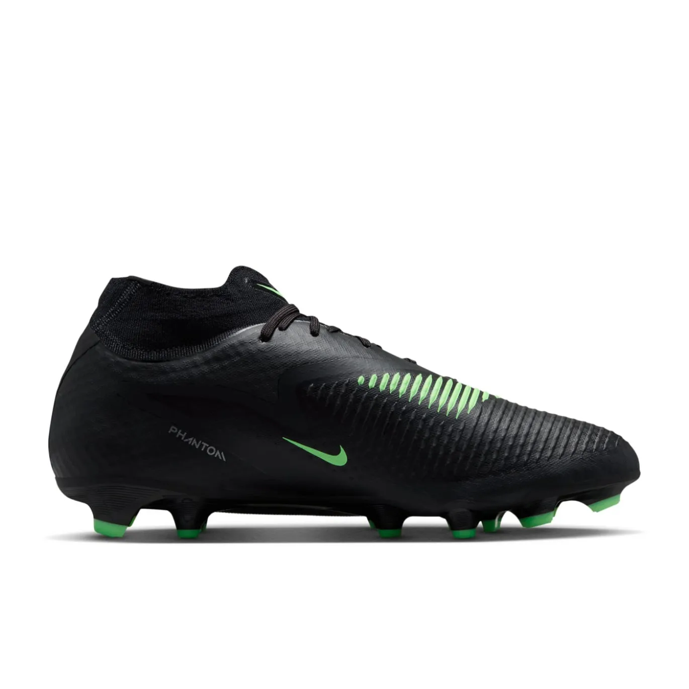 Nike Phantom 6 High Academy Gras / Kunstgras Voetbalschoenen (MG) Zwart Felgroen