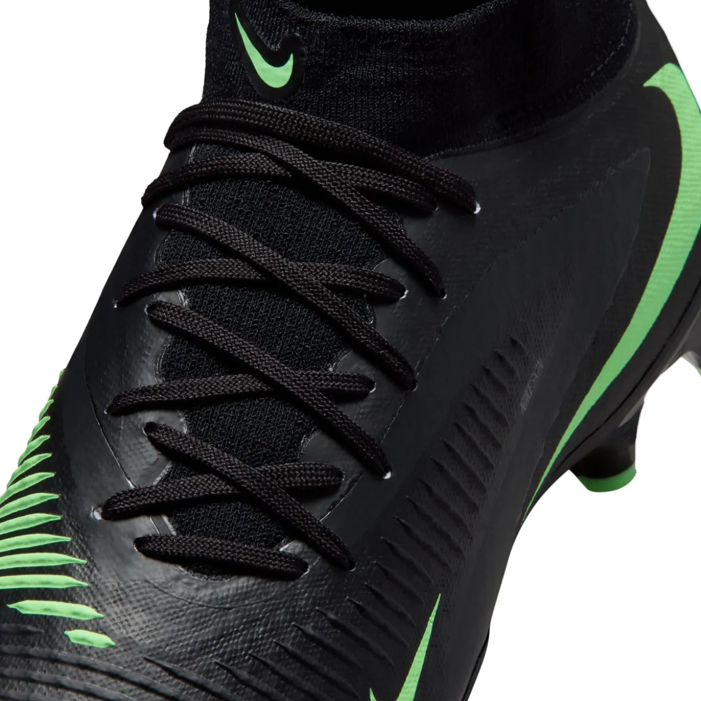 Nike Phantom 6 High Academy Gras / Kunstgras Voetbalschoenen (MG) Zwart Felgroen