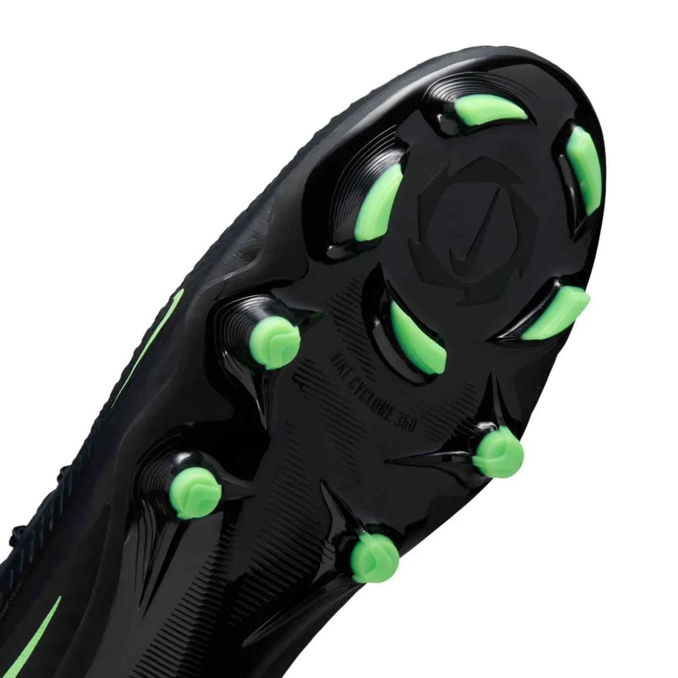 Nike Phantom 6 High Academy Gras / Kunstgras Voetbalschoenen (MG) Zwart Felgroen