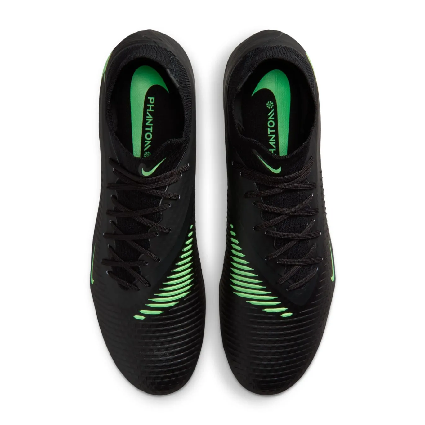 Nike Phantom 6 High Academy Gras / Kunstgras Voetbalschoenen (MG) Zwart Felgroen