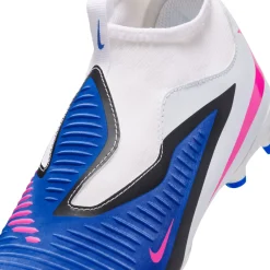Nike Phantom 6 High Academy Gras / Kunstgras Voetbalschoenen (MG) Kids Blauw Wit Felroze