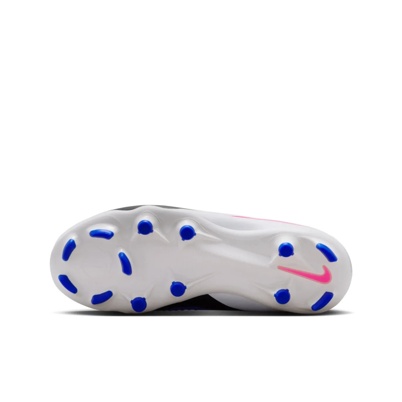 Nike Phantom 6 High Academy Gras / Kunstgras Voetbalschoenen (MG) Kids Blauw Wit Felroze