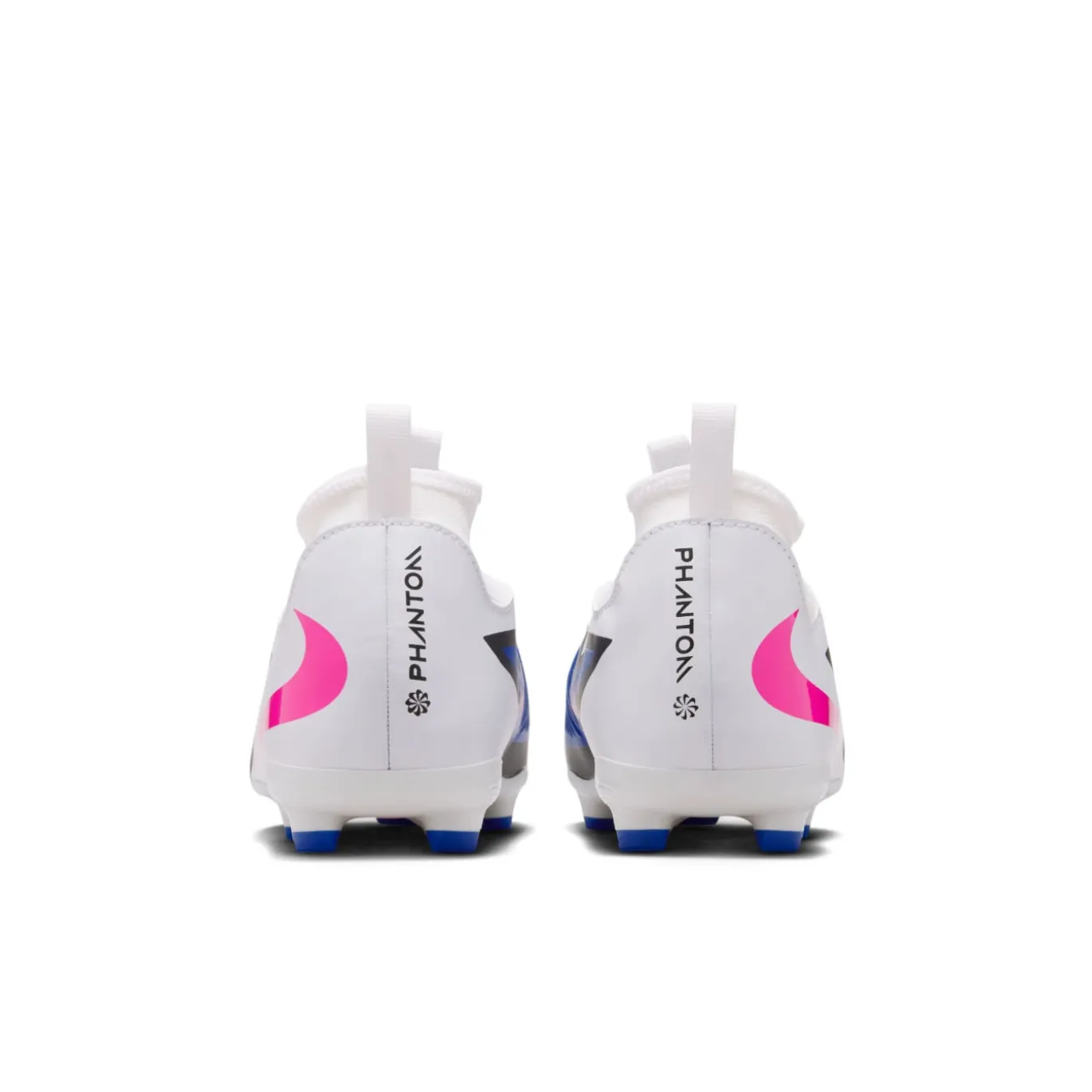 Nike Phantom 6 High Academy Gras / Kunstgras Voetbalschoenen (MG) Kids Blauw Wit Felroze