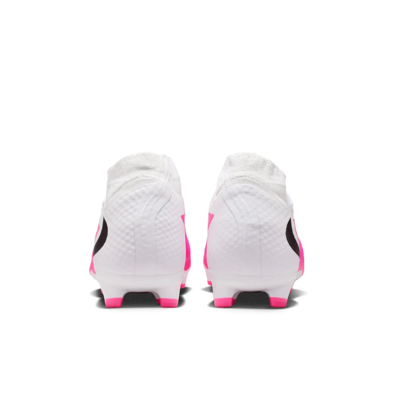 Nike Phantom 6 High Academy Gras / Kunstgras Voetbalschoenen (MG) Wit Felroze Zwart