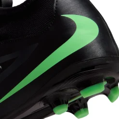 Nike Phantom 6 High Academy Gras / Kunstgras Voetbalschoenen (MG) Kids Zwart Felgroen
