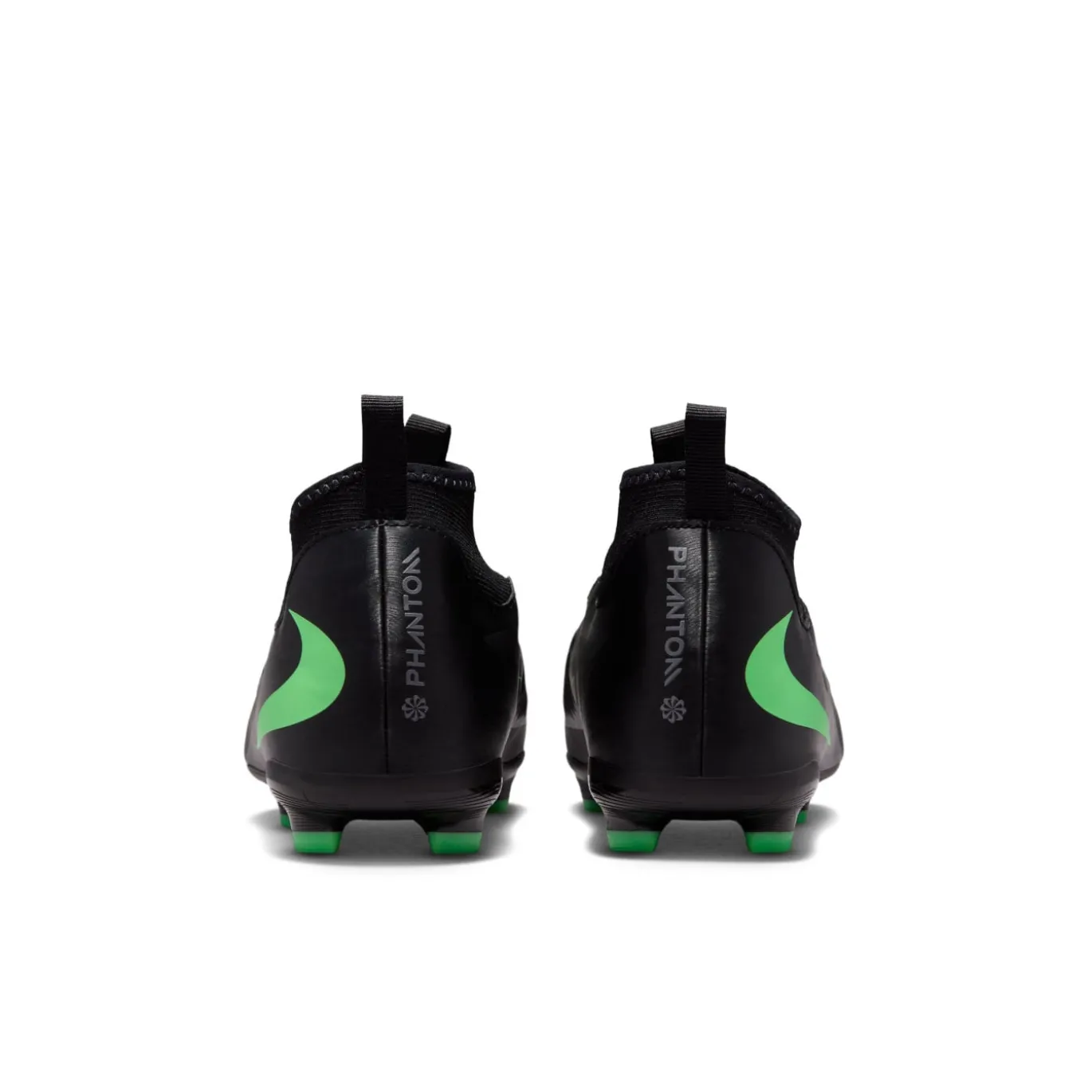 Nike Phantom 6 High Academy Gras / Kunstgras Voetbalschoenen (MG) Kids Zwart Felgroen