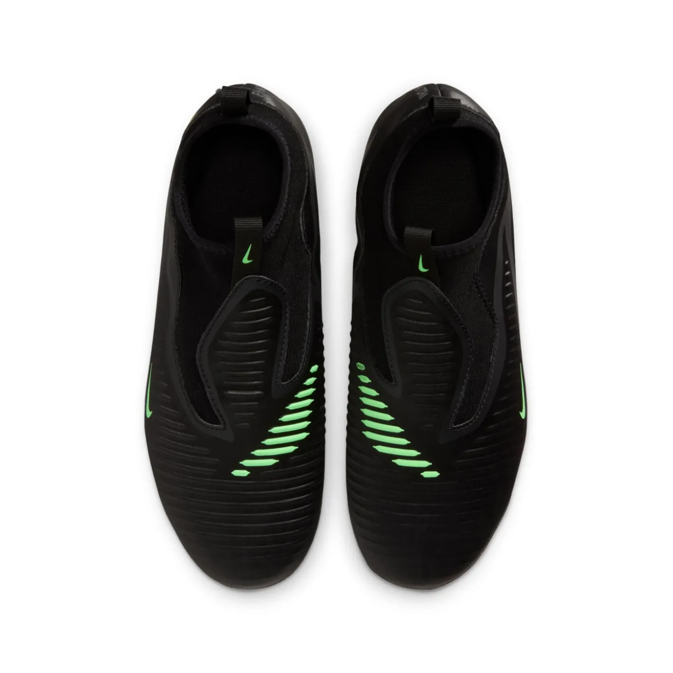 Nike Phantom 6 High Academy Gras / Kunstgras Voetbalschoenen (MG) Kids Zwart Felgroen