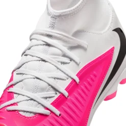 Nike Phantom 6 High Club Gras / Kunstgras Voetbalschoenen (MG) Wit Felroze Zwart