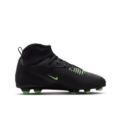 Nike Phantom 6 High Club Gras / Kunstgras Voetbalschoenen (MG) Kids Zwart Felgroen