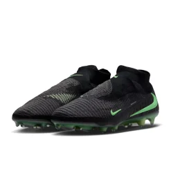 Nike Phantom 6 High Elite Gras Voetbalschoenen (FG) Zwart Felgroen