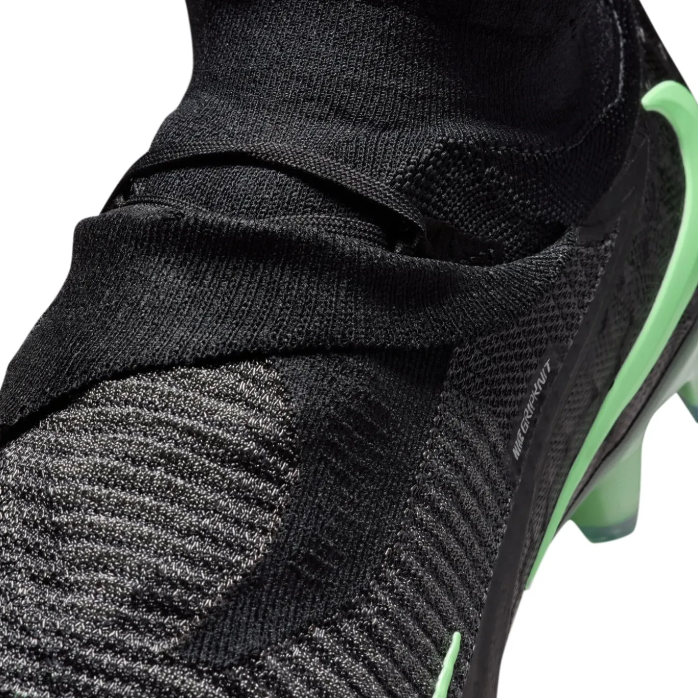 Nike Phantom 6 High Elite Gras Voetbalschoenen (FG) Zwart Felgroen