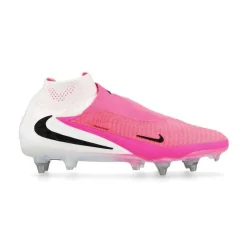 Nike Phantom 6 High Elite IJzeren-Nop Voetbalschoenen (SG) Wit Felroze Zwart