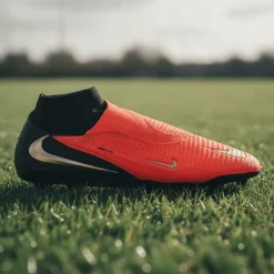 Nike Phantom 6 High Elite Kunstgras Voetbalschoenen (AG) Zwart Felrood Goud