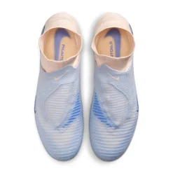 Nike Phantom 6 High LV8 Elite Gras Voetbalschoenen (FG) Gebroken Wit Lichtblauw Blauw