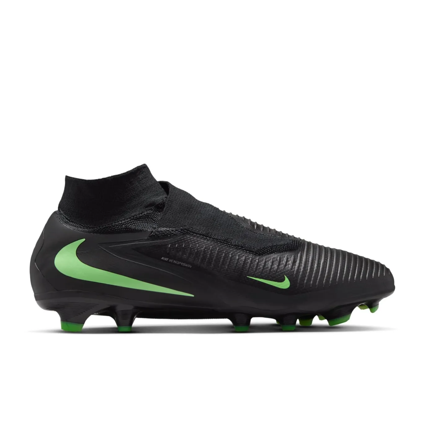 Nike Phantom 6 High Pro Gras Voetbalschoenen (FG) Zwart Felgroen