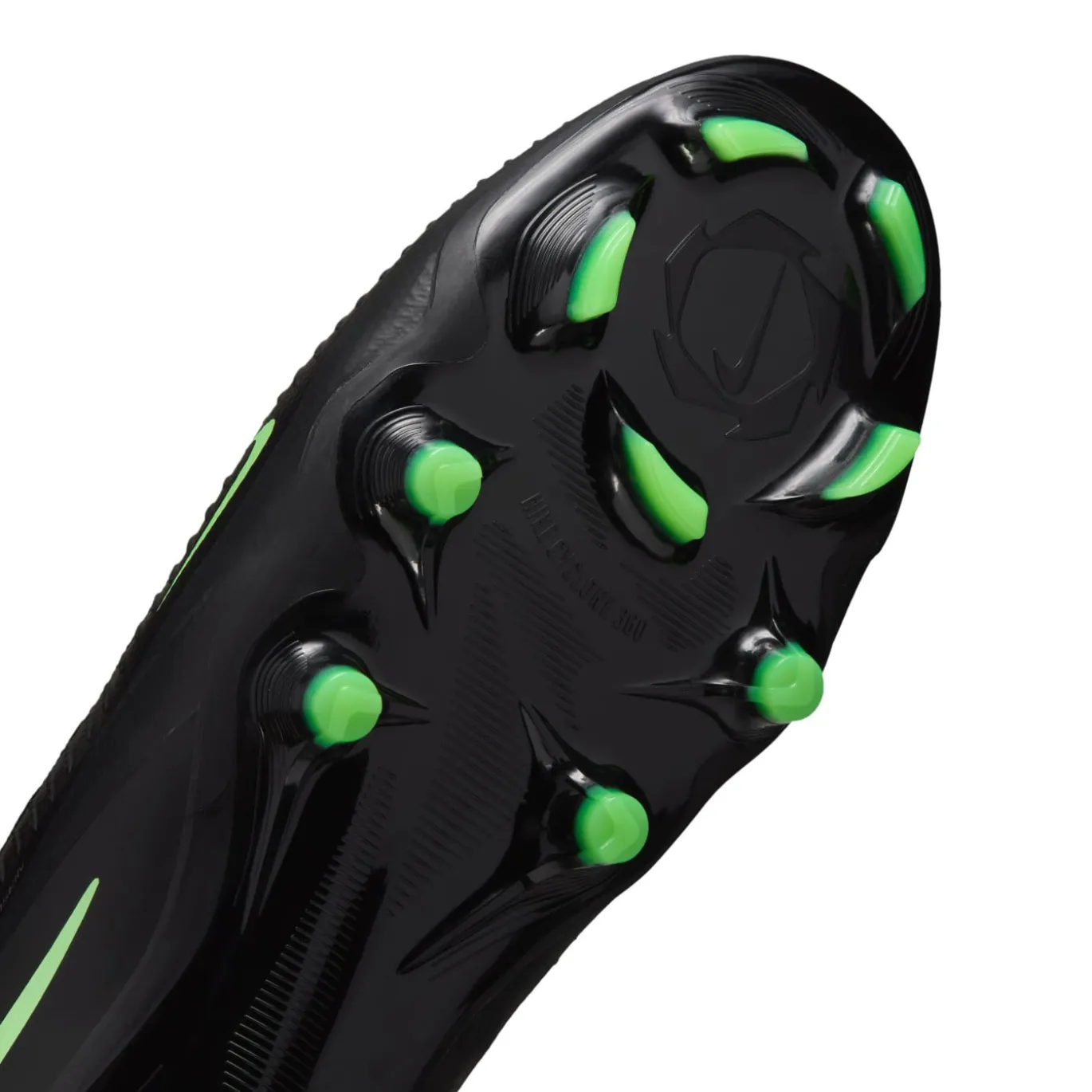 Nike Phantom 6 High Pro Gras Voetbalschoenen (FG) Zwart Felgroen