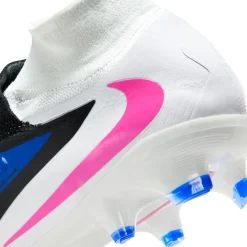 Nike Phantom 6 High Pro Gras Voetbalschoenen (FG) Blauw Wit Felroze