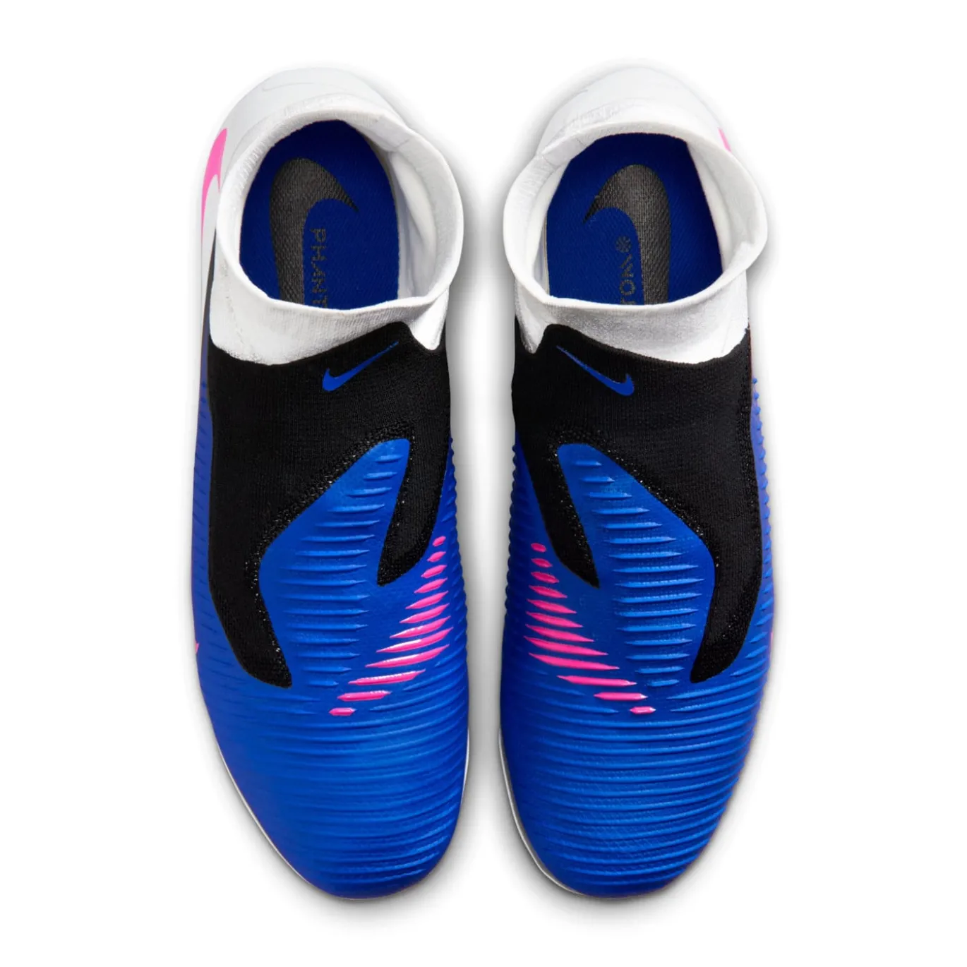 Nike Phantom 6 High Pro Gras Voetbalschoenen (FG) Blauw Wit Felroze