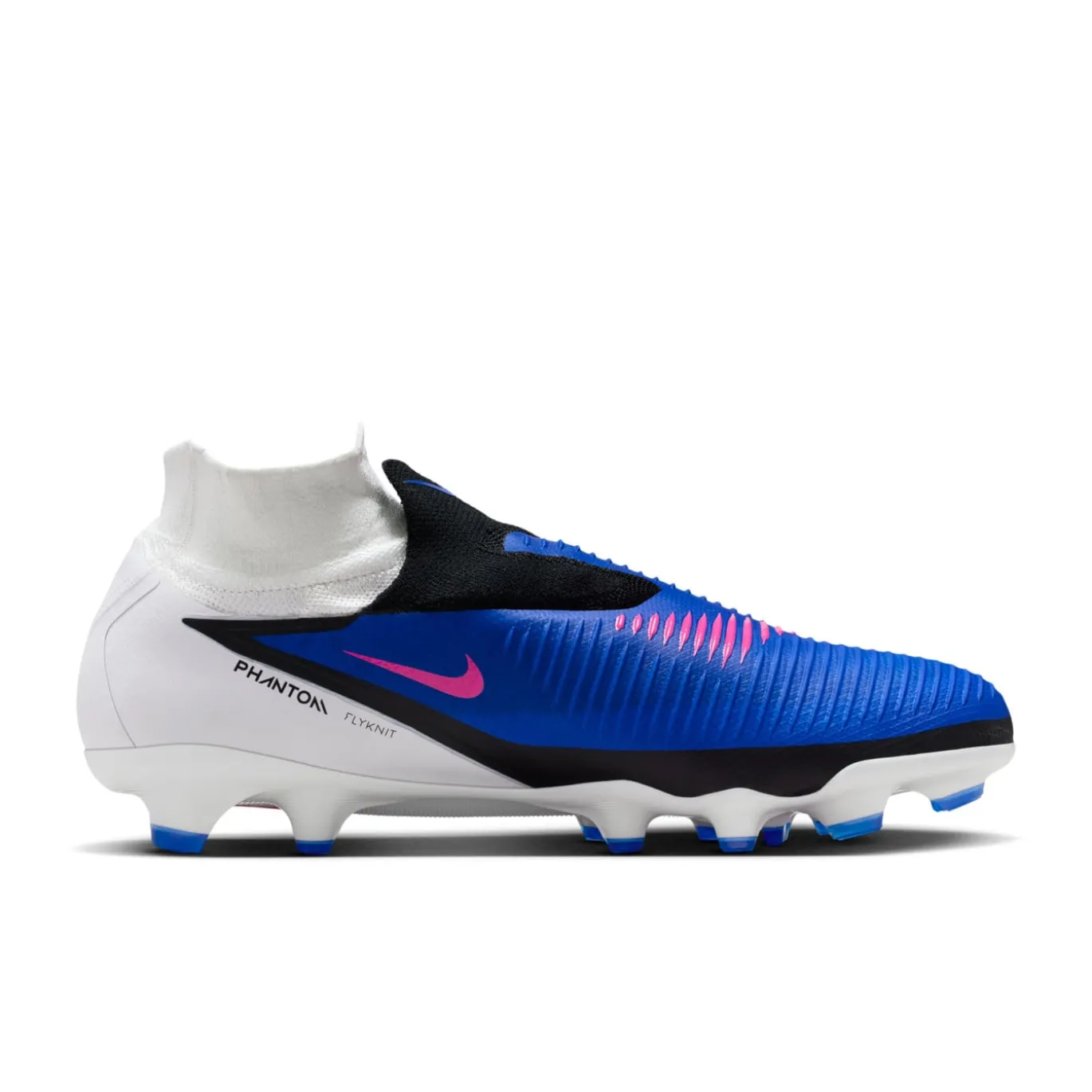 Nike Phantom 6 High Pro Gras Voetbalschoenen (FG) Blauw Wit Felroze
