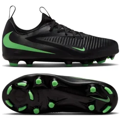 Nike Phantom 6 Low Academy Gras / Kunstgras Voetbalschoenen (MG) Kids Zwart Felgroen