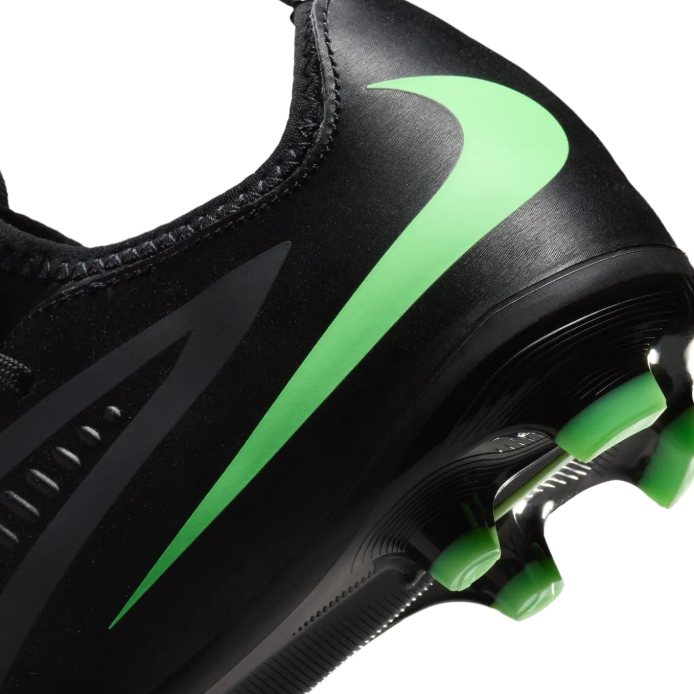 Nike Phantom 6 Low Academy Gras / Kunstgras Voetbalschoenen (MG) Kids Zwart Felgroen