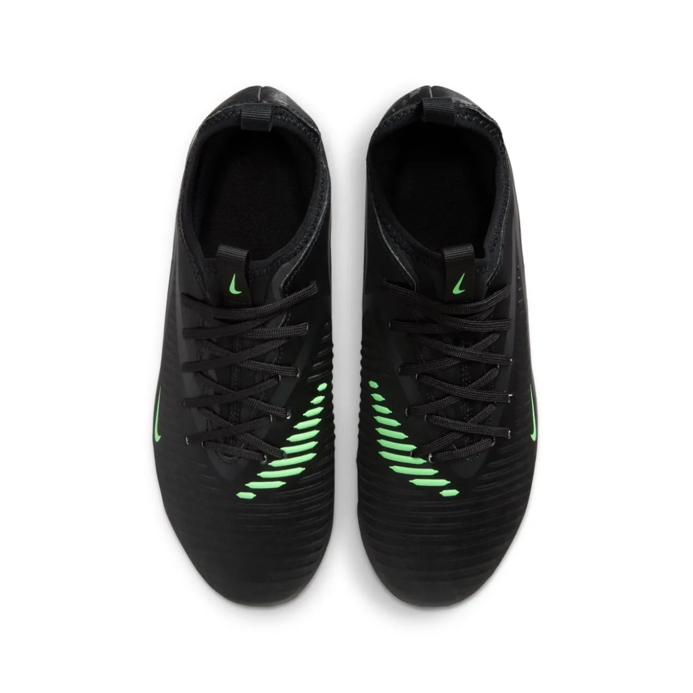 Nike Phantom 6 Low Academy Gras / Kunstgras Voetbalschoenen (MG) Kids Zwart Felgroen