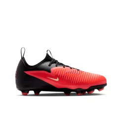 Nike Phantom 6 Low Academy Gras / Kunstgras Voetbalschoenen (MG) Kids Zwart Felrood Goud