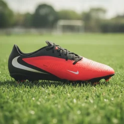 Nike Phantom 6 Low Academy Gras / Kunstgras Voetbalschoenen (MG) Zwart Felrood Goud