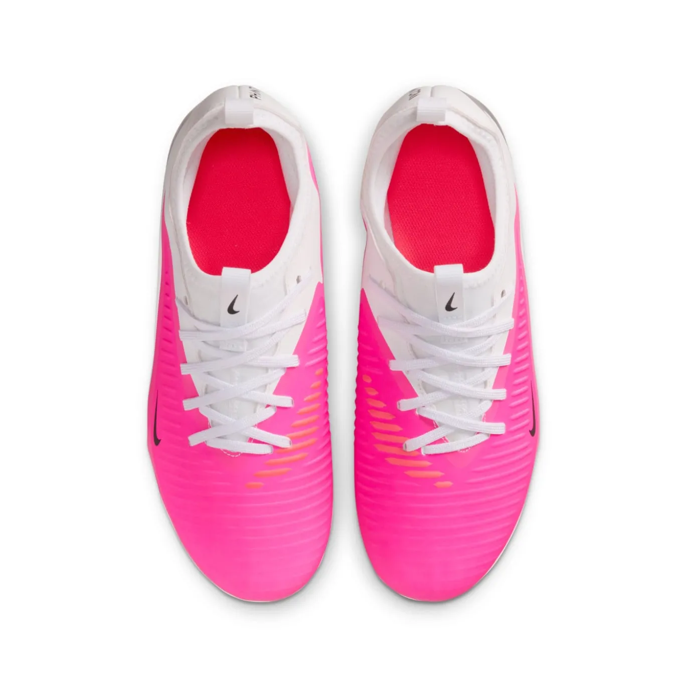 Nike Phantom 6 Low Academy Gras / Kunstgras Voetbalschoenen (MG) Kids Wit Felroze Zwart
