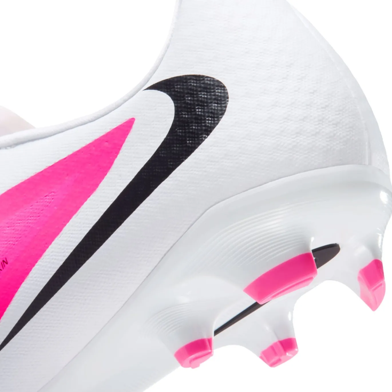 Nike Phantom 6 Low Academy Gras / Kunstgras Voetbalschoenen (MG) Wit Felroze Zwart