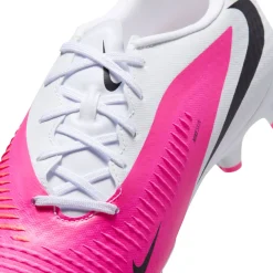Nike Phantom 6 Low Academy Gras / Kunstgras Voetbalschoenen (MG) Wit Felroze Zwart